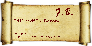 Fábián Botond névjegykártya