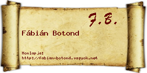 Fábián Botond névjegykártya